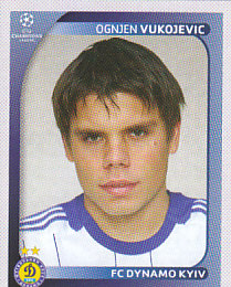 Ognjen Vukojevic Dynamo Kyiv samolepka UEFA Champions League 2008/09 #258